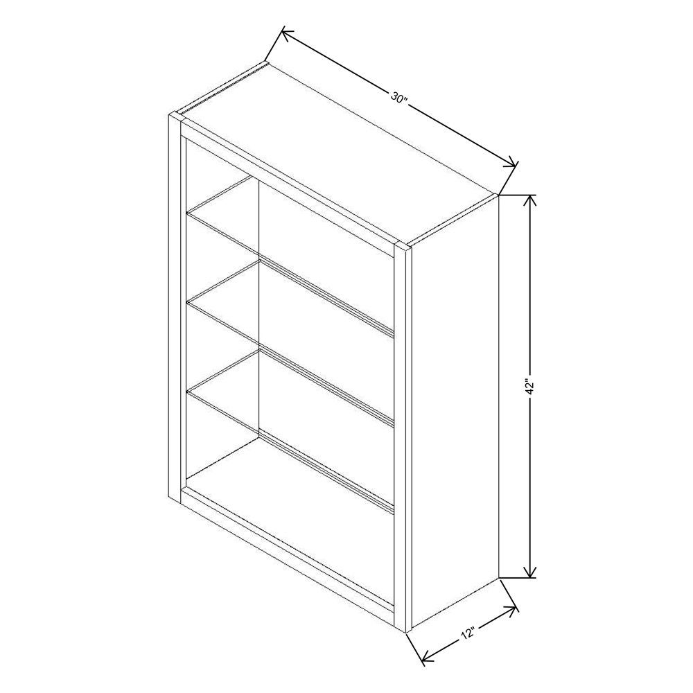 Fabuwood Allure Fusion Kona 30"W X 42"H Wall No Door