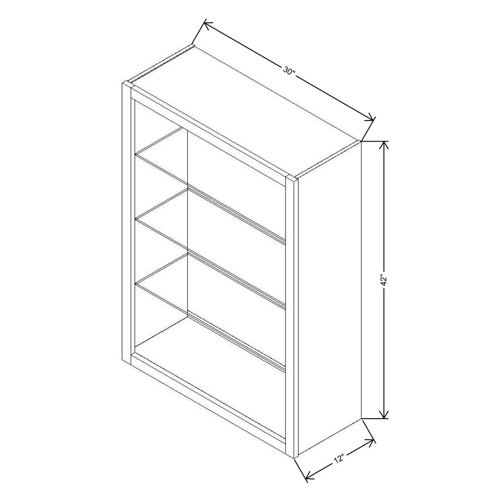 Fabuwood Allure Galaxy Frost 30"W X 42"H Wall No Door