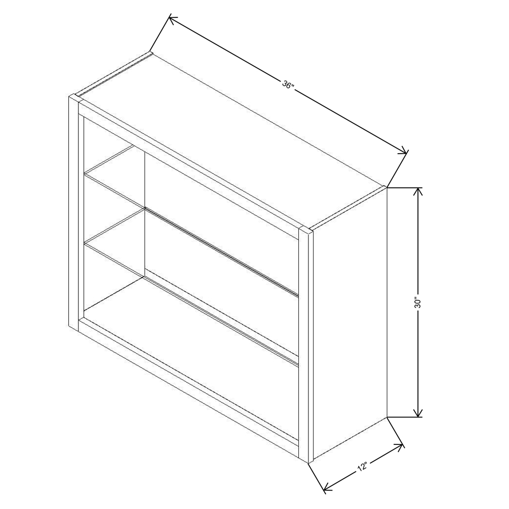 Fabuwood Allure Galaxy Timber 36"W X 30"H Wall No Door