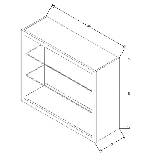 Fabuwood Allure Luna Timber 36"W X 30"H Wall No Door