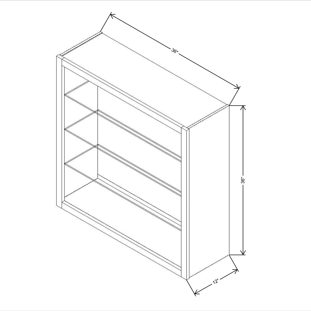 FABUWOOD ALLURE Imperio Nickel 36"W X 36"H WALL NO DOOR