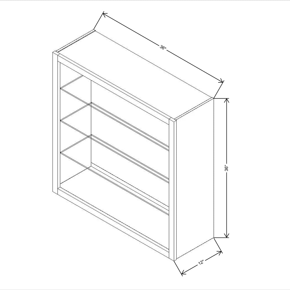 Fabuwood Allure Luna Desert Oak 36" W X 36" H X 12" D Wall No Door Cabinet