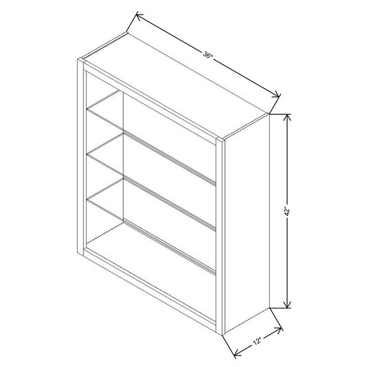 Fabuwood Allure Galaxy Mocha 36"W X 42"H Wall No Door