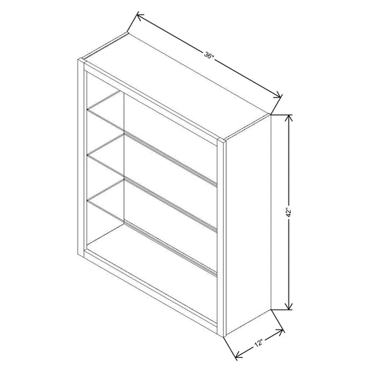 Fabuwood Allure Onyx Horizon  36"W X 42"H Wall No Door