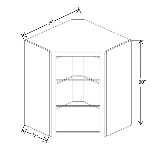 Fabuwood Allure Luna Desert Oak 24" W X 30" H X 12" D Wall Corner No Door Cabinet