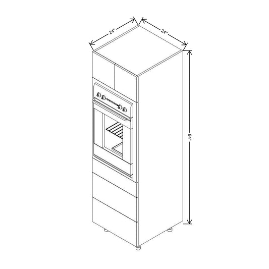 Fabuwood Illume Tuscany Como Ash 2 84"H Single Oven w/3 Drawers