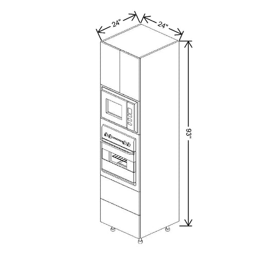 Fabuwood Illume Catalina Muratti 1 24" W x 93" H x 24" D Combo Oven W/2 Drawers Cabinet