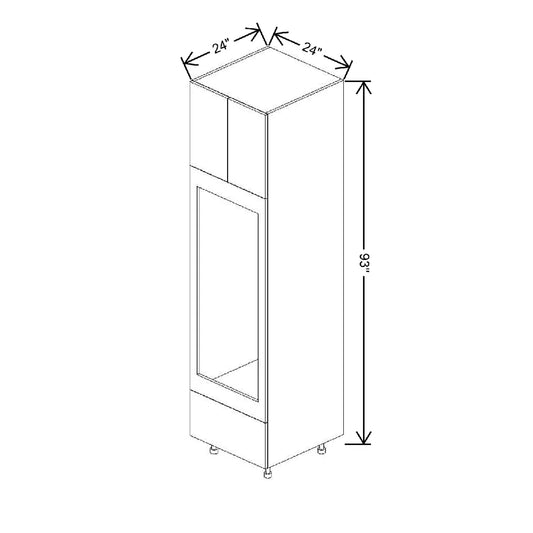 Fabuwood Illume Catalina Muratti 4 24" W x 93" H x 24" D Double Oven W/1 Drawer Cabinet
