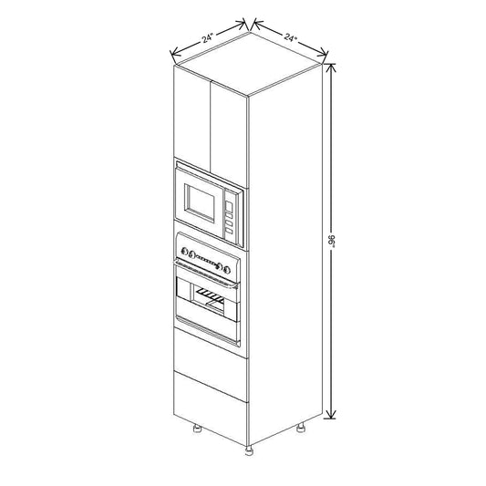 Fabuwood Illume Tuscany Como Ash 2 96"H Combo Oven w/2 Drawers