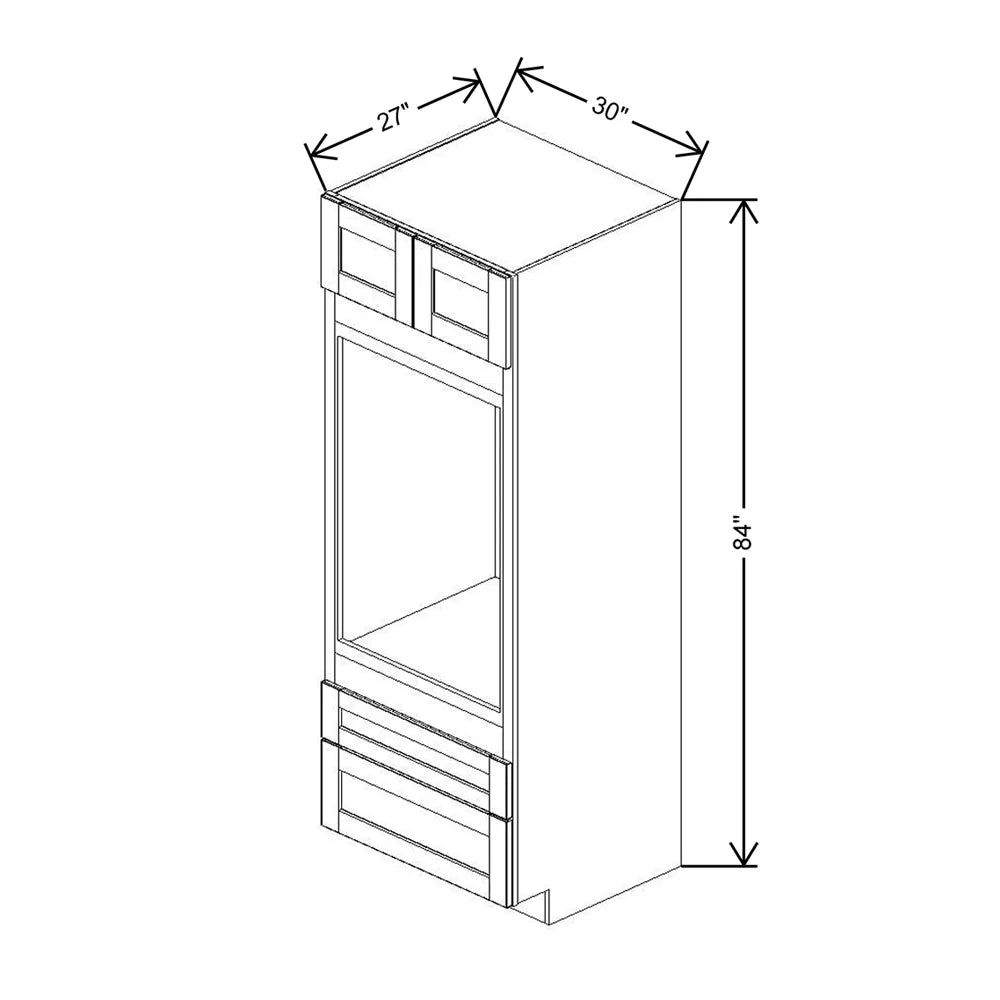 J&K Hazel H8 Single Oven w/Two (2) Bottom Drawers 30" W x 84" H x 27" D