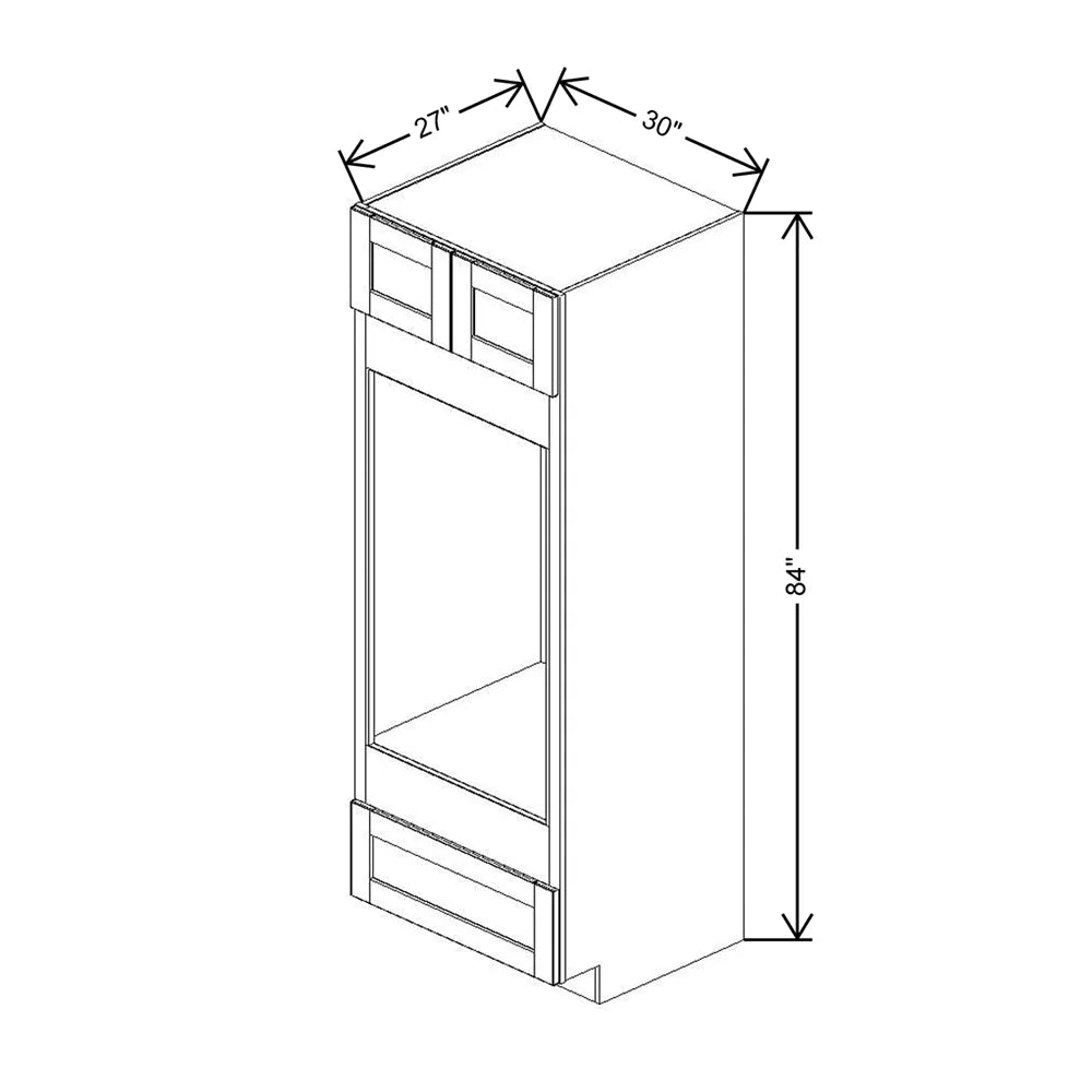 J&K Dove E1 Double Oven w/One (1) Bottom Drawer 30" W x 84" H x 27" D