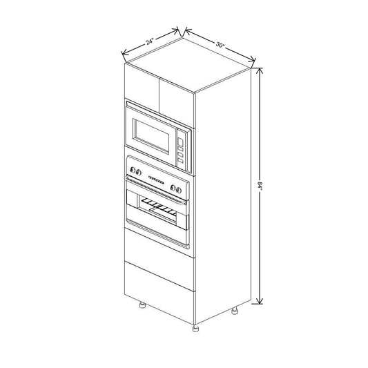Fabuwood Illume Tuscany Olmo 3  84"H Combo Oven w/2 Drawers
