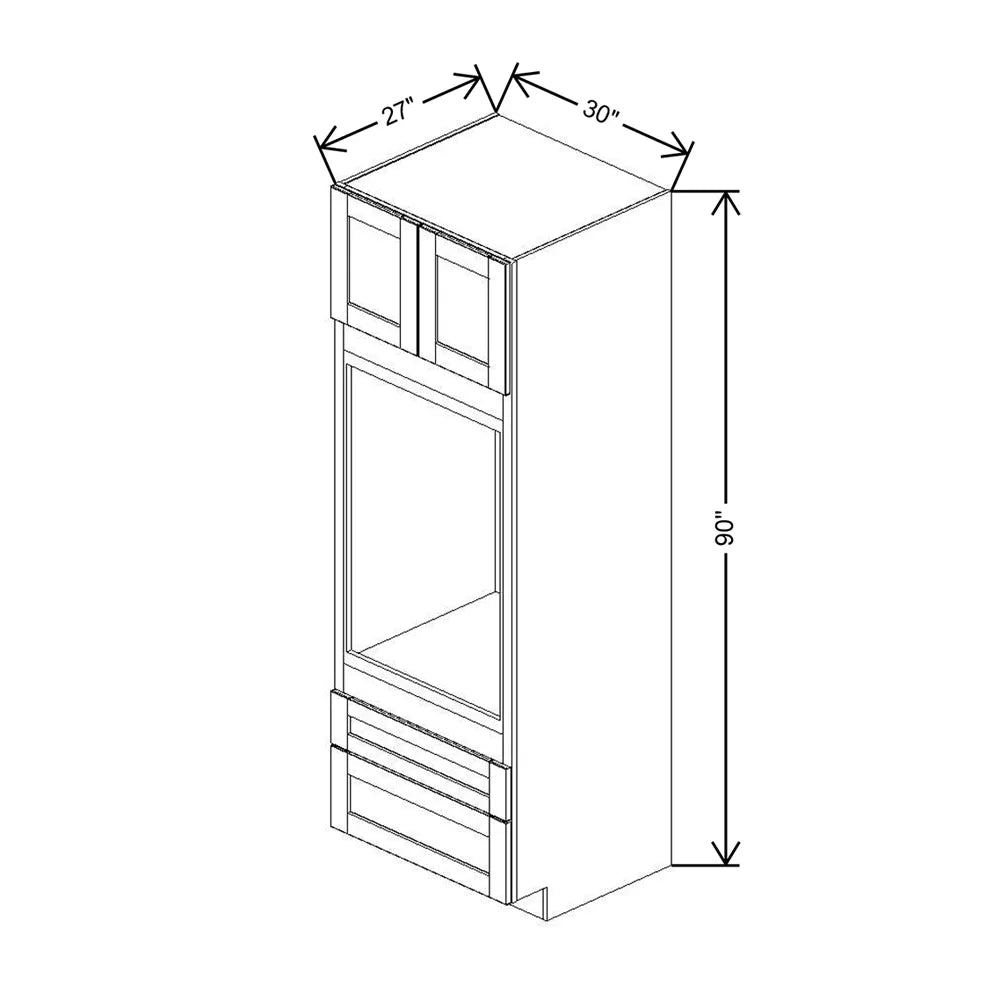 J&K Dove E1 Single Oven w/Two (2) Bottom Drawers 30" W x 90" H x 27" D