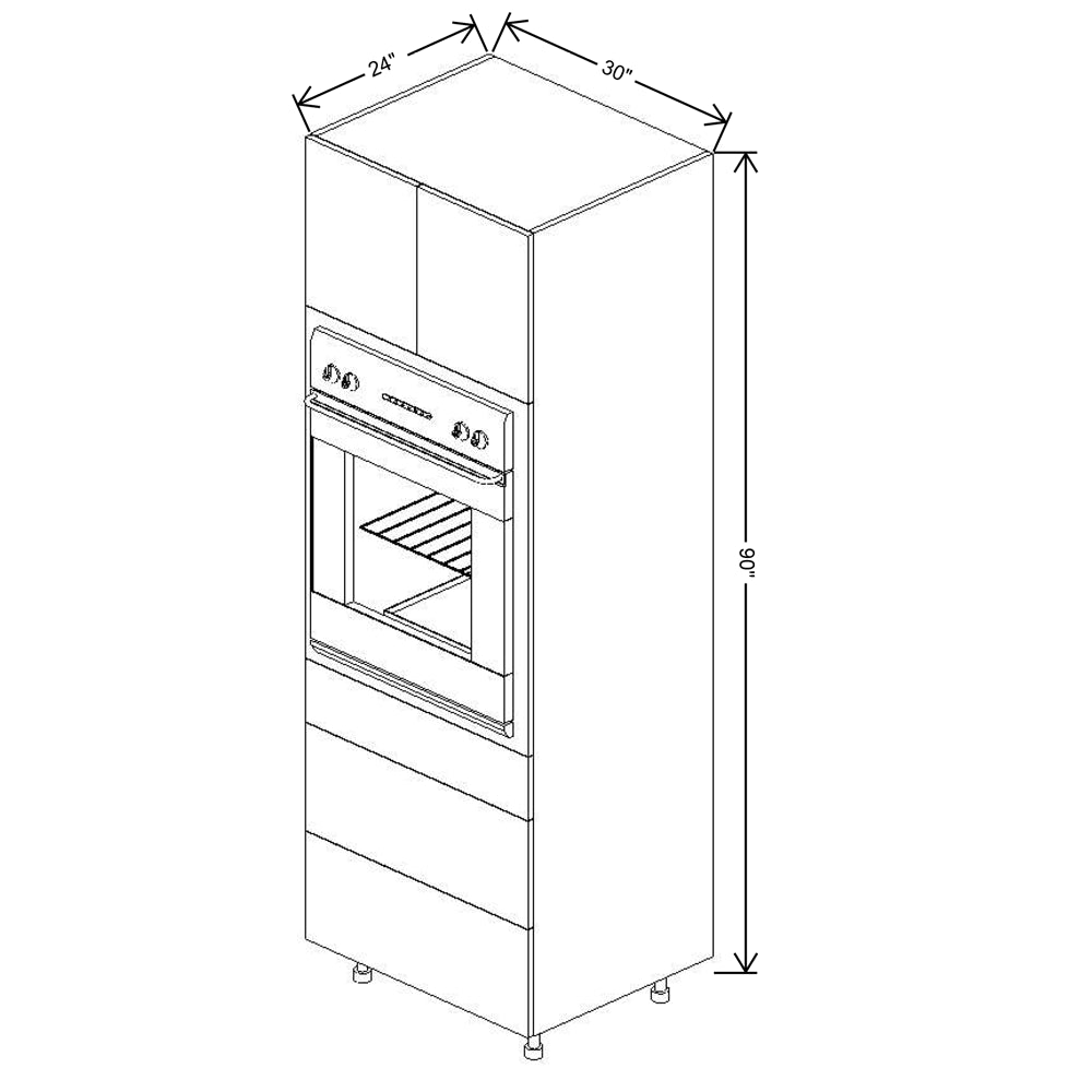 Fabuwood Illume Catalina Como Ash 2 36" High Wall