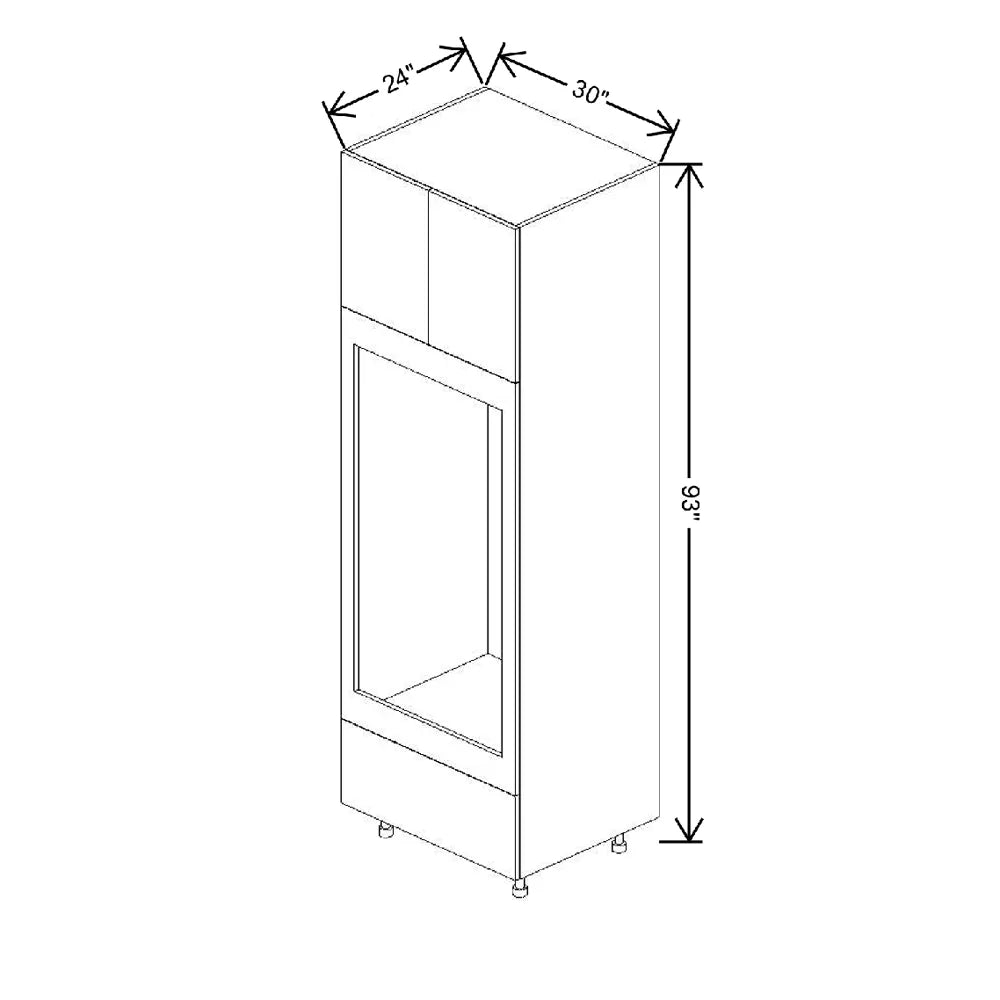 Fabuwood Illume Tuscany Muratti 1 30" W x 93" H x 24" D Double Oven W/1 Drawer Cabinet