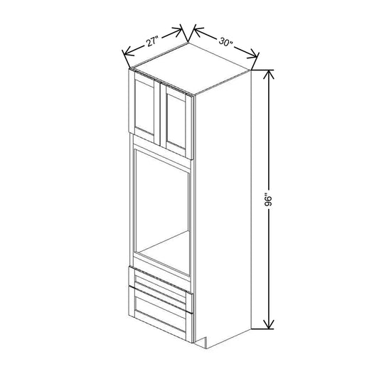 J&K Greige K3 Single Oven w/Two (2) Bottom Drawers 30" W x 96" H x 27" D