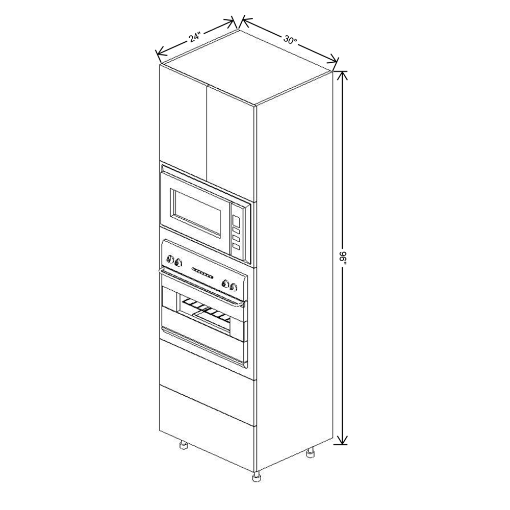 Fabuwood Illume Tuscany Muratti 1 96"H Combo Oven w/2 Drawers