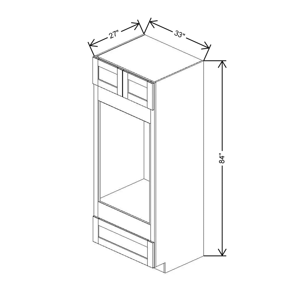 J&K Creme Glazed A7 Double Oven w/One (1) Bottom Drawer 33" W x 84" H x 27" D