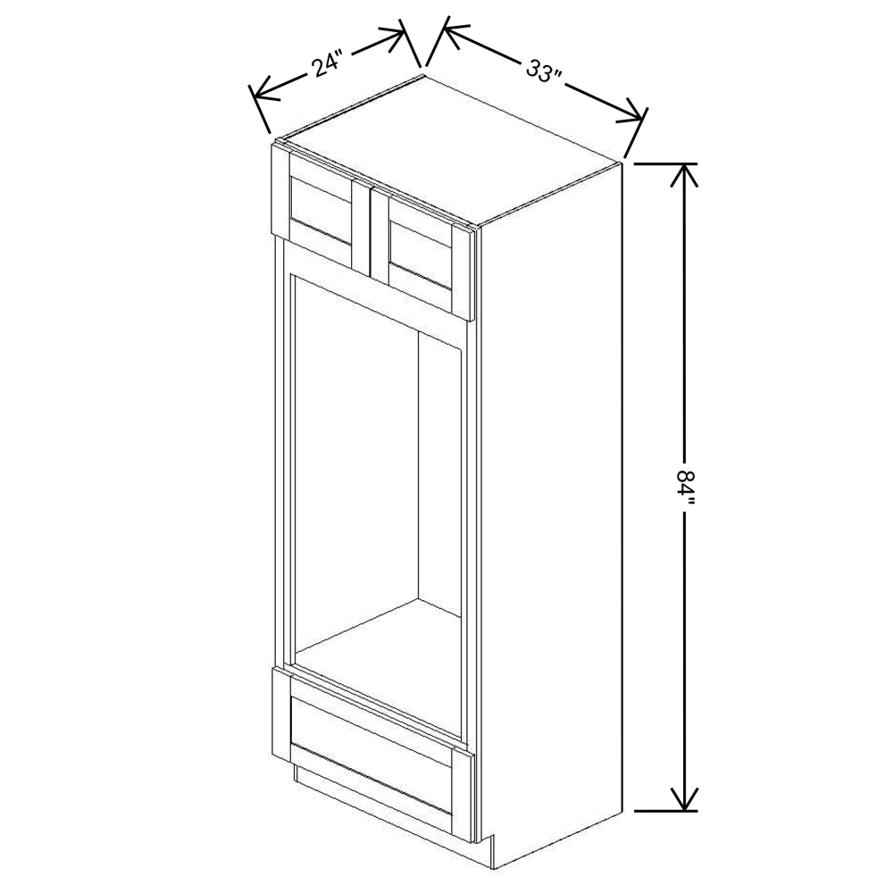 Fabuwood Value Premium Hallmark Frost 33"W X 84"H Double Oven