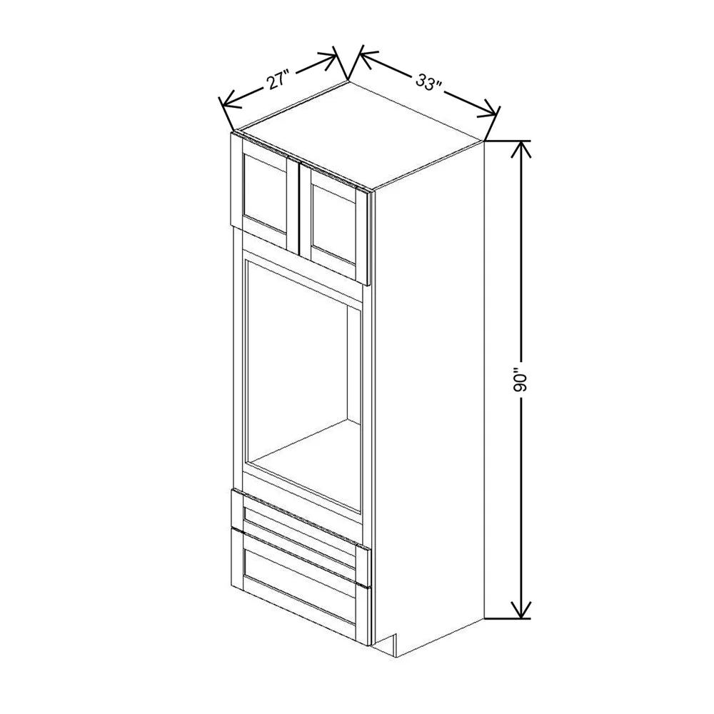 J&K Hazel H8 Single Oven w/Two (2) Bottom Drawers 33" W x 90" H x 27" D