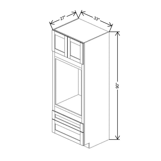 J&K Dove E1 Single Oven w/Two (2) Bottom Drawers 33" W x 90" H x 27" D