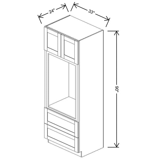 Fabuwood Allure Galaxy Desert Oak 33" W X 90" H X 24" D Combo Oven Tall Cabinet