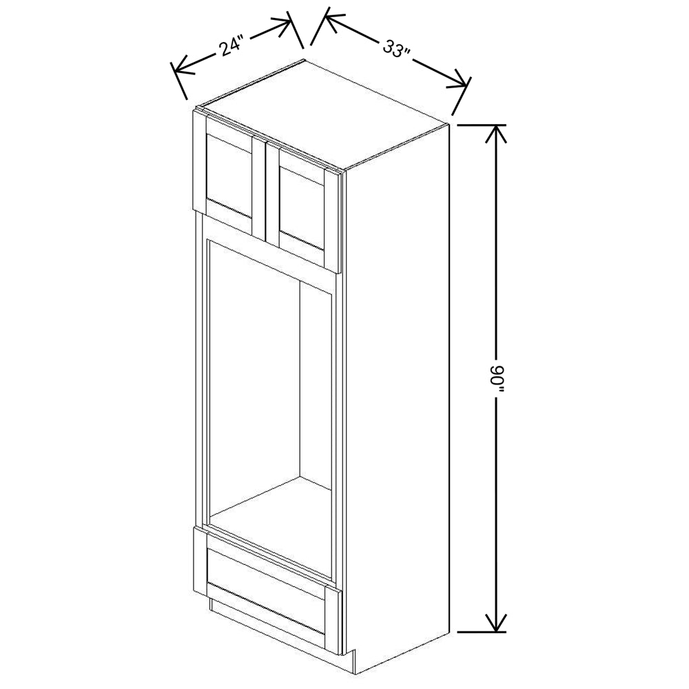 Fabuwood Value Premium Hallmark Frost 33"W X 90"H Double Oven