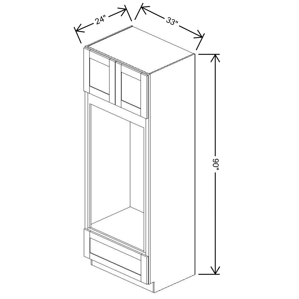 Fabuwood Allure Galaxy Desert Oak 33" W X 90" H X 24" D Double Oven Tall Cabinet