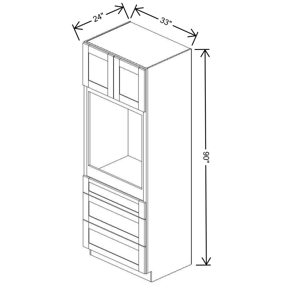 Fabuwood Value Premium Hallmark Frost 33"W X 90"H Single Oven