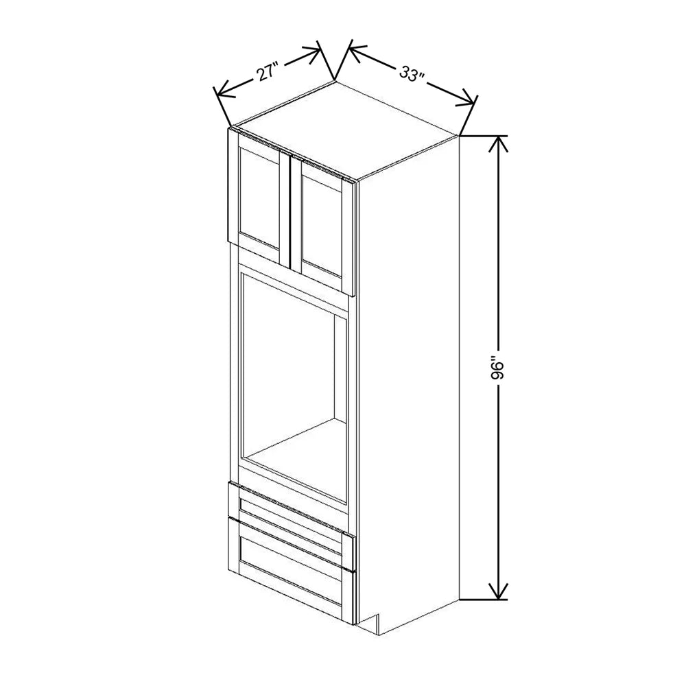 J&K Hazel H8 Single Oven w/Two (2) Bottom Drawers 33" W x 96" H x 27" D