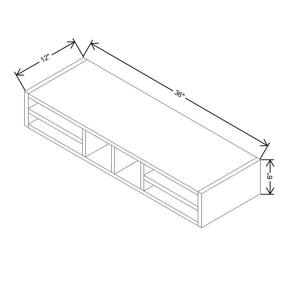 CNC Concord Fashion White 36" W Organizer Cubby
