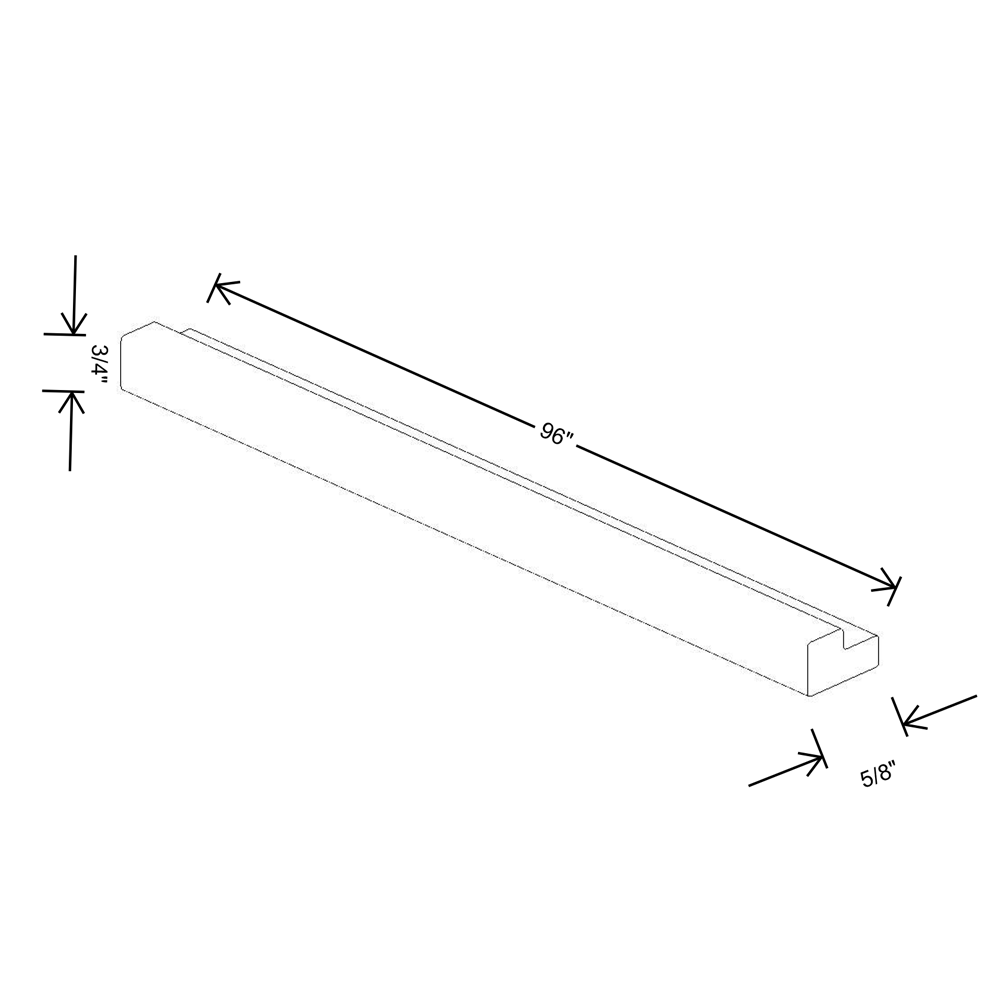 Fabuwood Quest Metro Java 96" Length Outside Cornere Molding