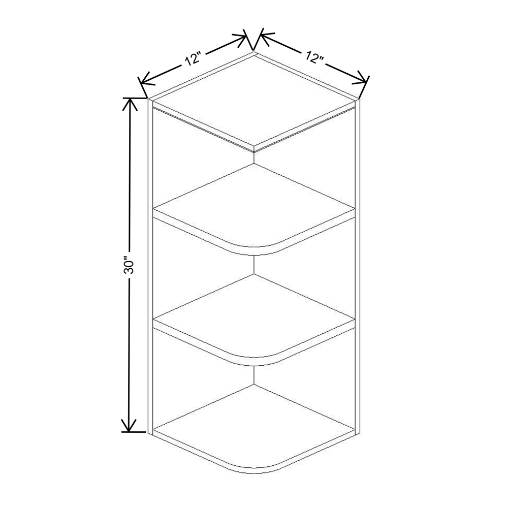 Fabuwood Allure Fusion Kona 12"W X 30"H Wall Open End