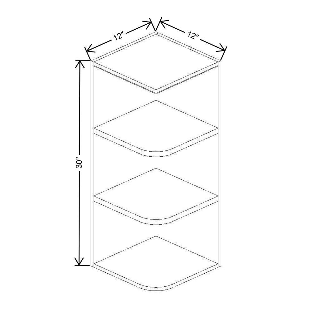 Fabuwood Quest Metro Java 12"W X 30"H Wall Open End