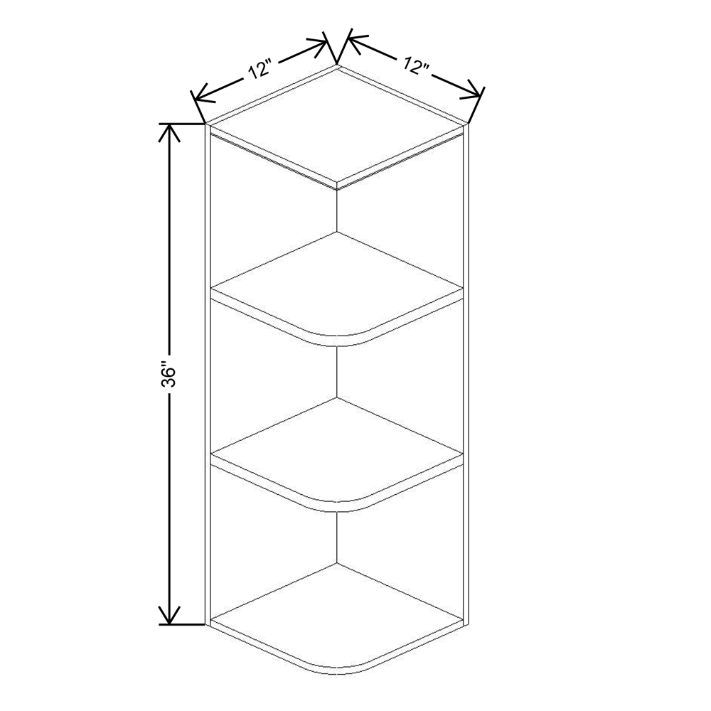 Fabuwood Quest Discovery Frost 12"W X 36"H Wall Open End