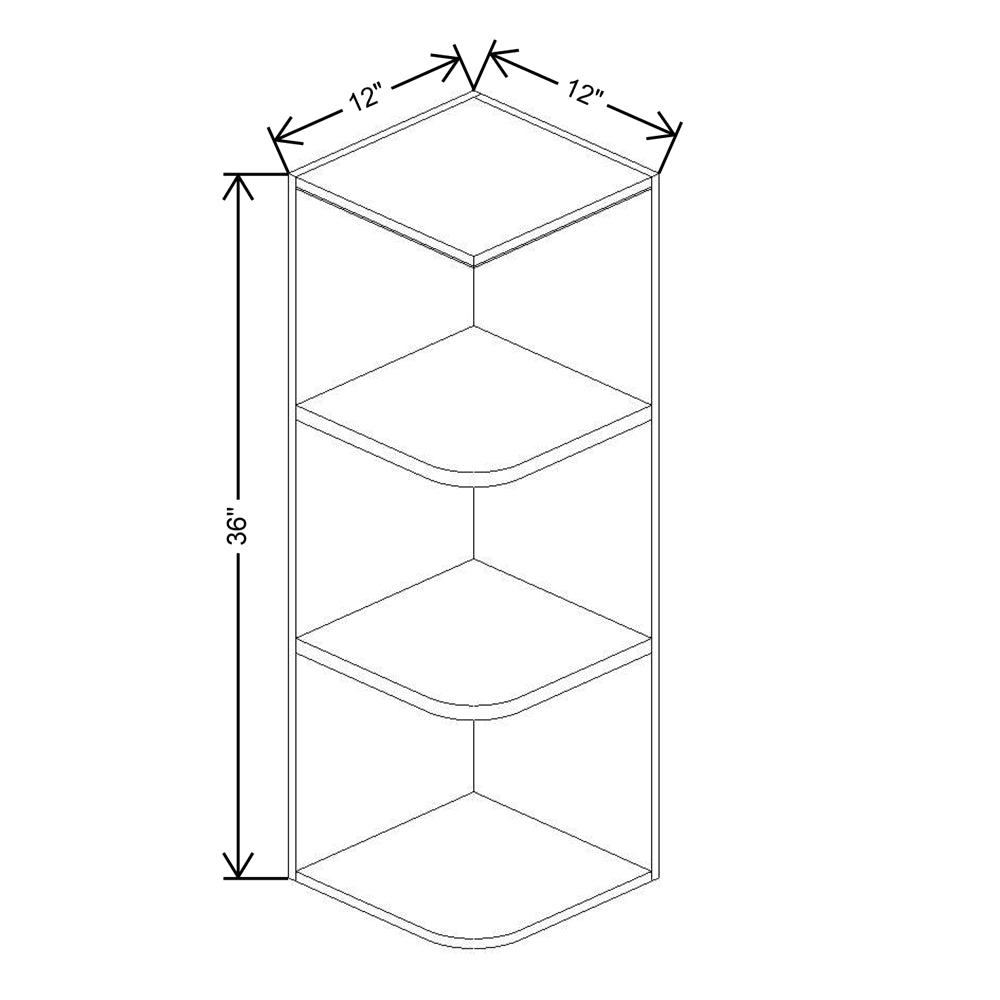 Fabuwood Quest Metro Java 12"W X 36"H Wall Open End