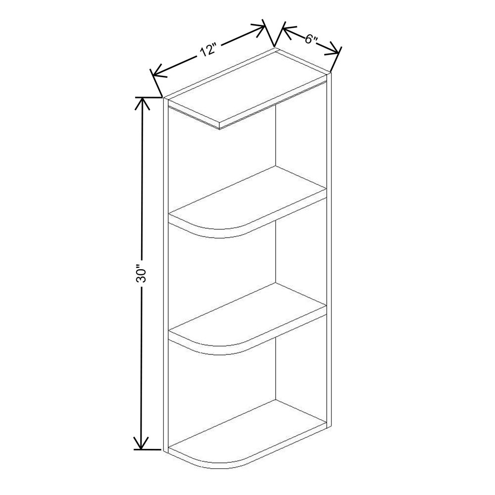 Fabuwood Quest Metro Mist 06"W X 30"H Wall Open End