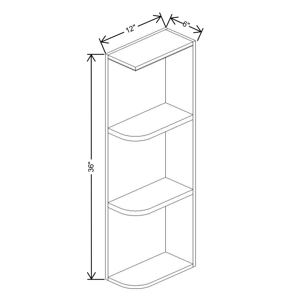 Fabuwood Allure Galaxy Frost 06"W X 36"H Wall Open End