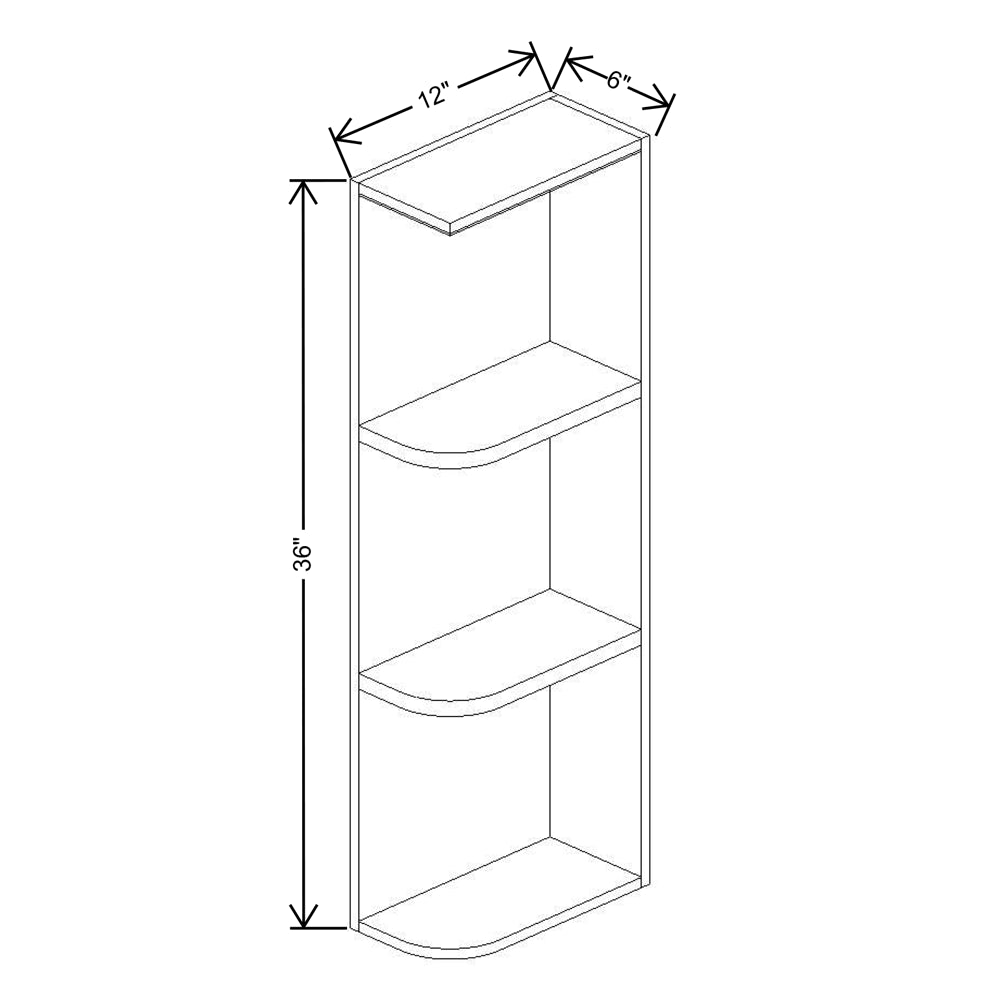 Fabuwood Quest Metro Java 06"W X 36"H Wall Open End