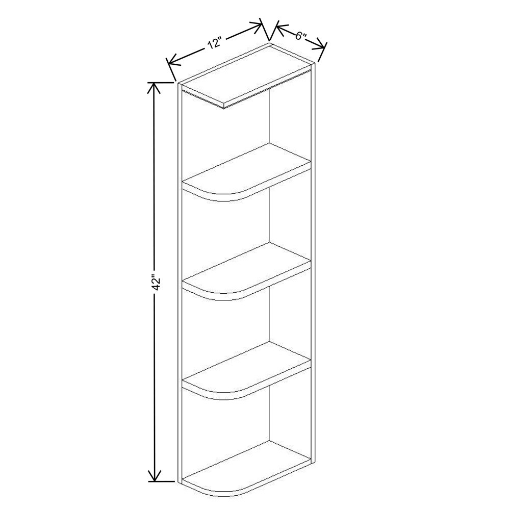 Fabuwood Allure Galaxy Nickel 06"W X 42"H Wall Open End