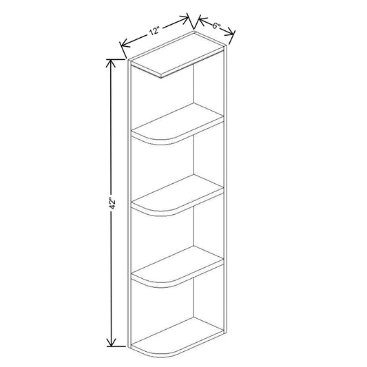 Fabuwood Quest Metro Frost 06"W X 42"H Wall Open End