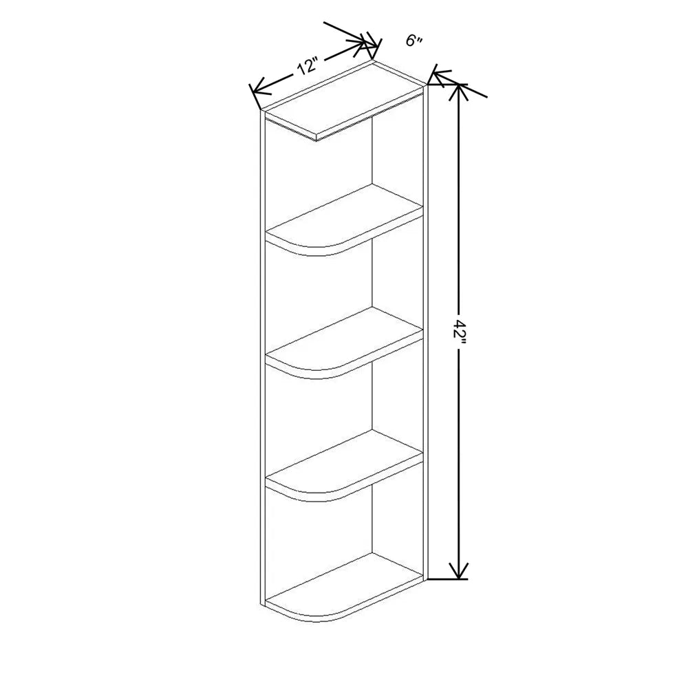 Fabuwood Allure Fusion Oyster 06" W X 42" H X 12" D Wall Open Right End Cabinet