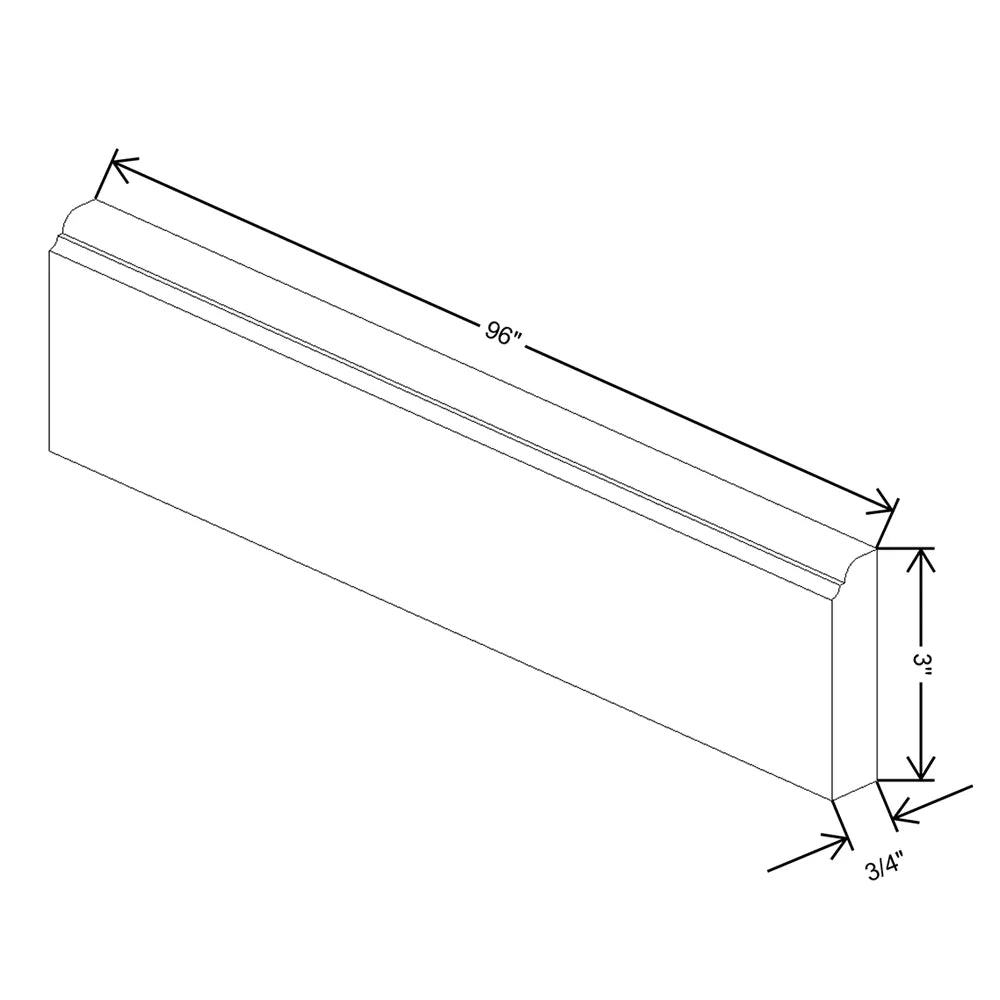 J&K Castle Grey S5 96" W Ogee Molding