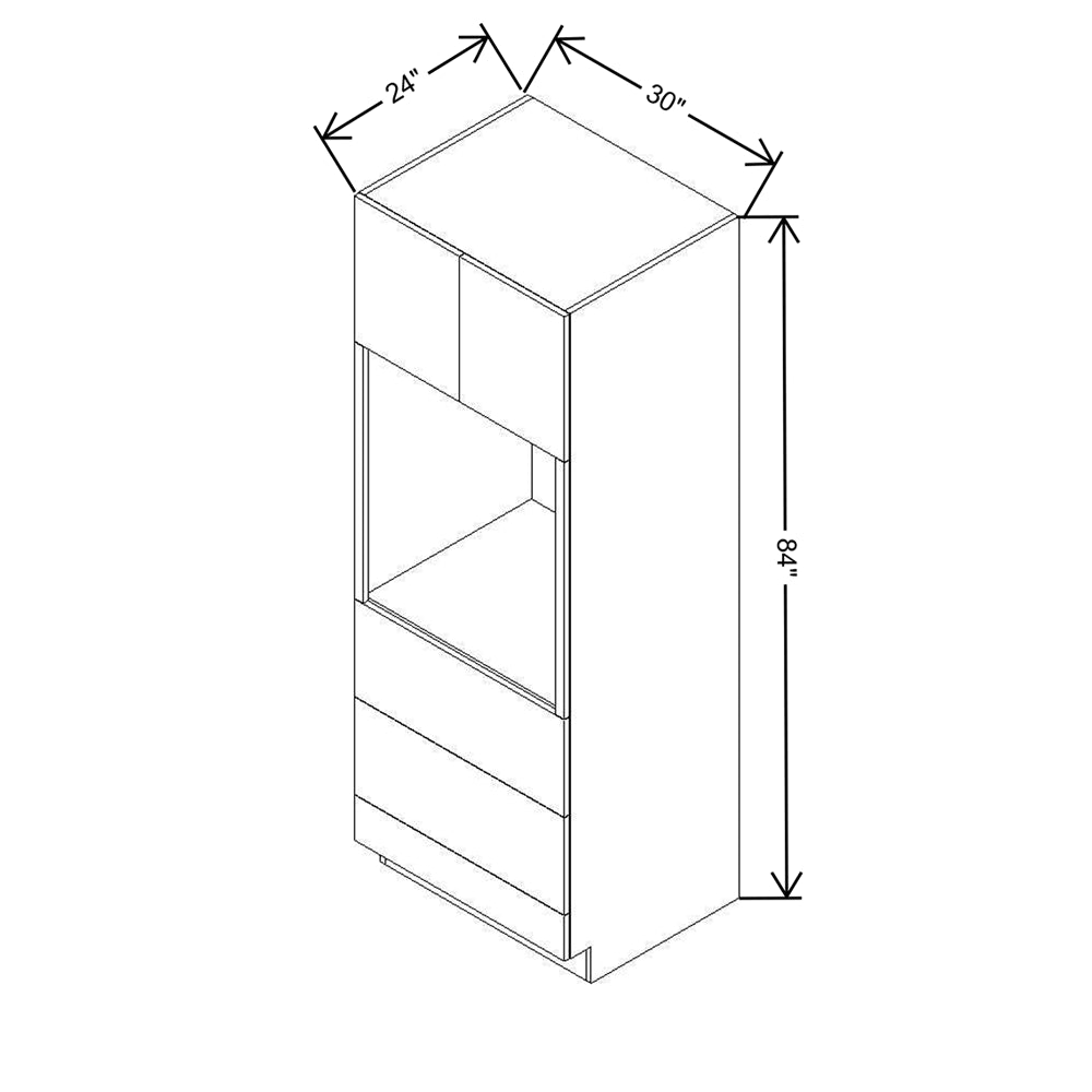 CNC Classic Milano Obsidian 30" W X 84" H Oven Cabinet
