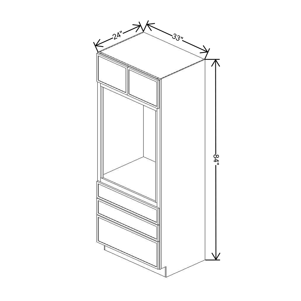 Cubitac Prestige Dover Latte 33" W X 84" H Tall Oven Cabinet