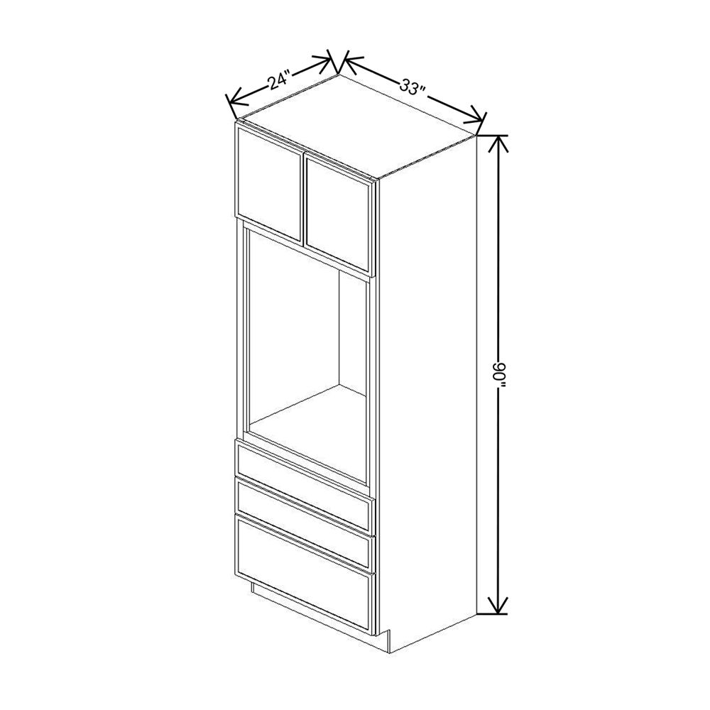 Cubitac Basic Oxford Pastel 33"W X 90"H Tall Oven Cabinet