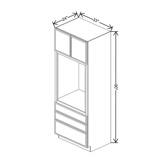 Cubitac Basic Oxford Latte 33"W X 90"H Tall Oven Cabinet
