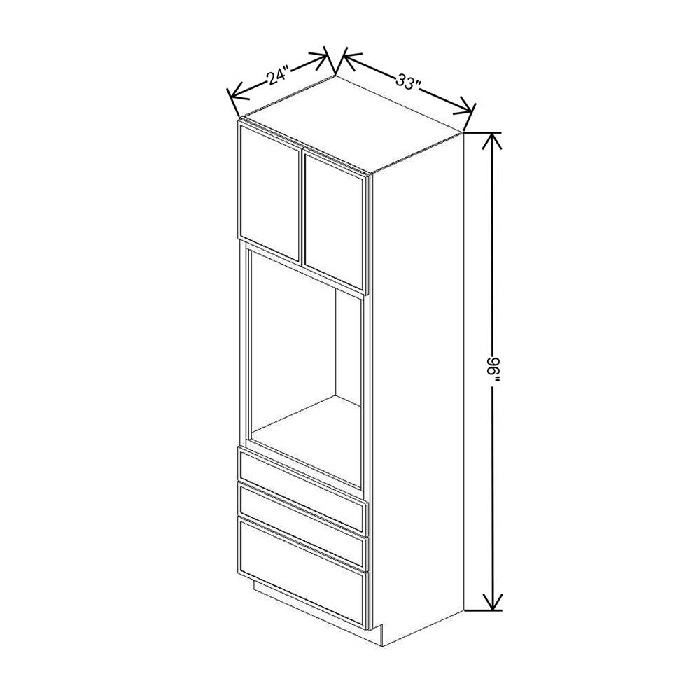 Cubitac Prestige Dover Latte 33" W X 96" H Tall Oven Cabinet