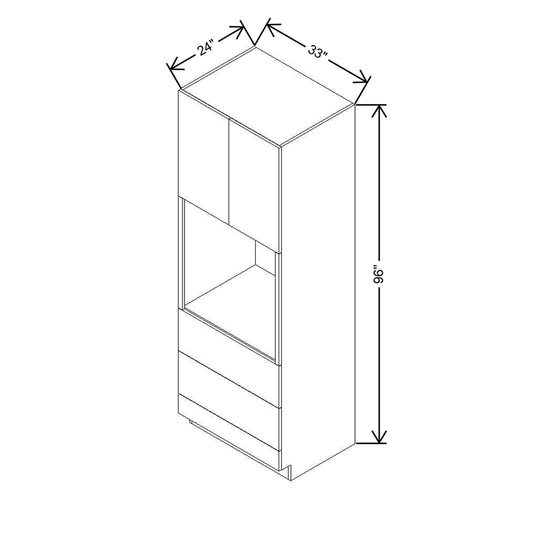 CNC Classic Broadway Silk 33" W X 96" H Oven Cabinet