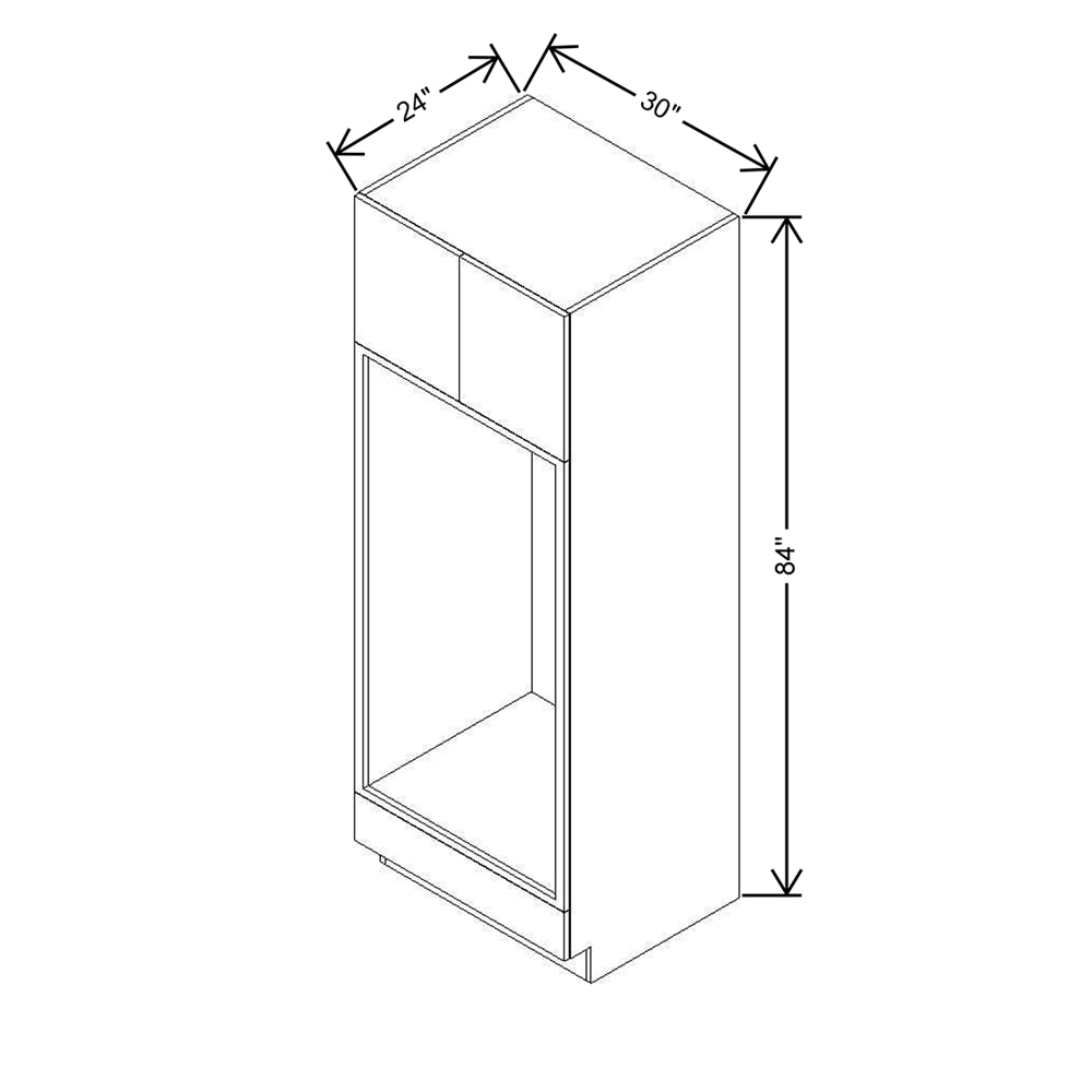 CNC Concord Richmond Stone 30" W X 84" H Double Oven Cabinet